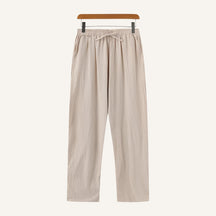 Calca Masculina de Linho Old Money Milford bege
