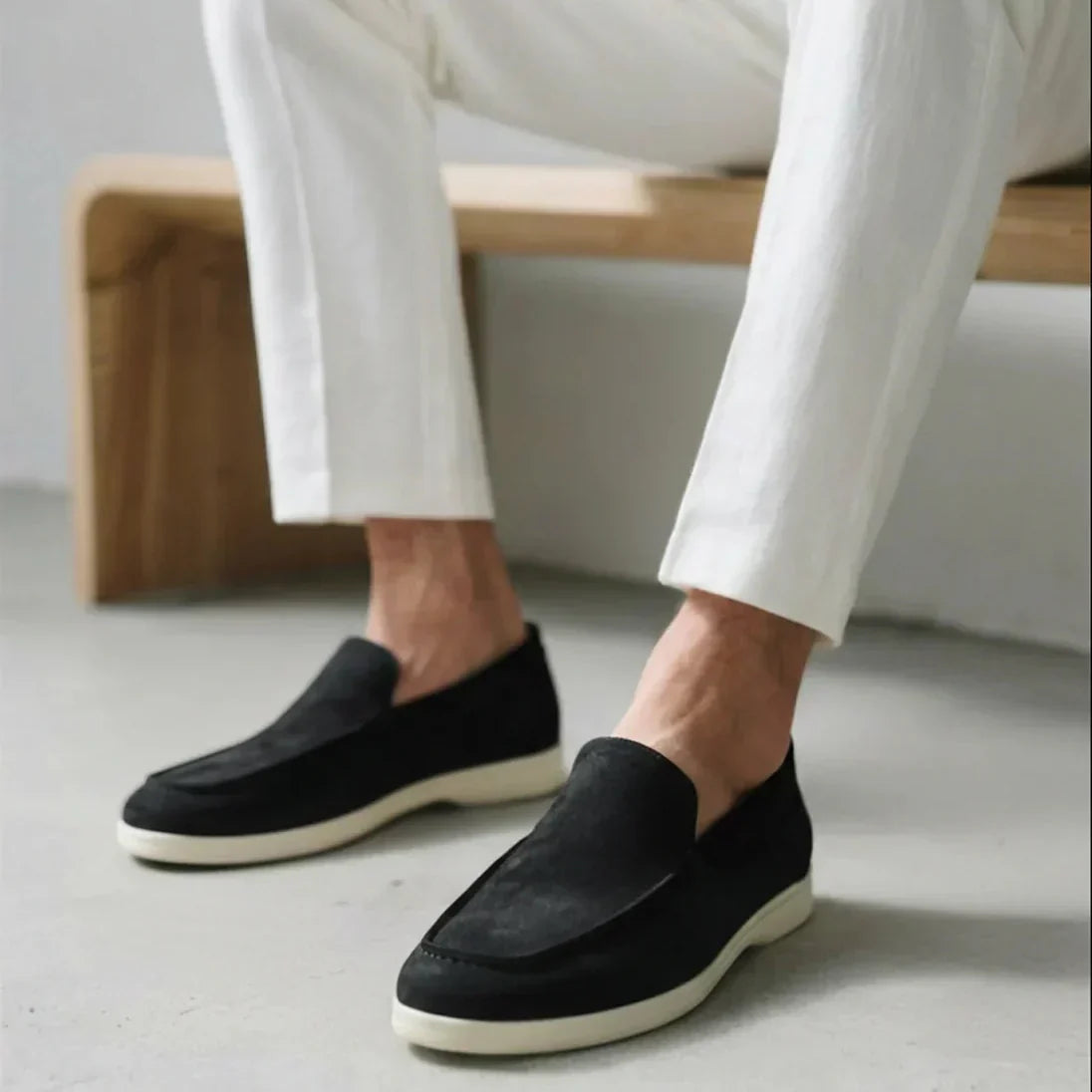 Mocassim de Camurca Masculino Venetto preto