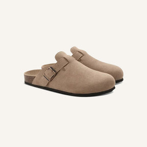 Sandalia Clog de Camurça Portofino caqui