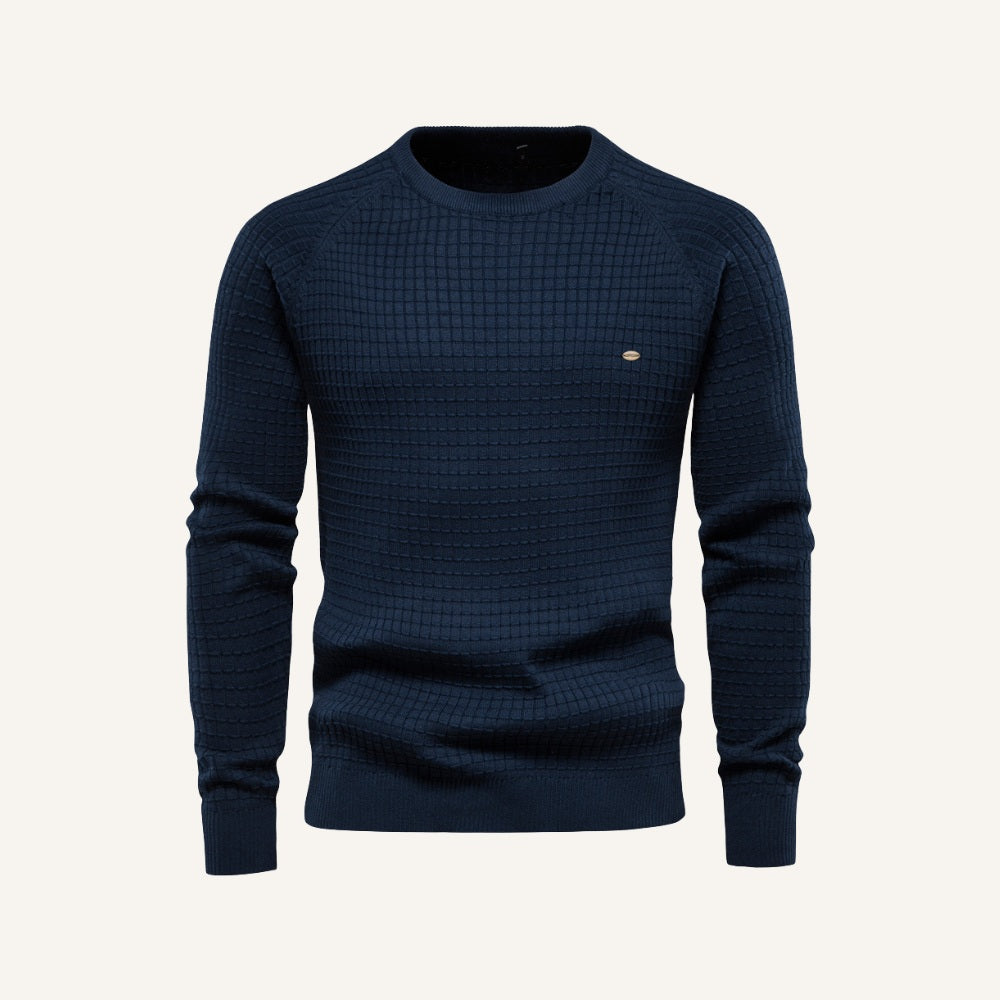 Sueter Masculino Pesson Nollan Texturizado Azul Marinho